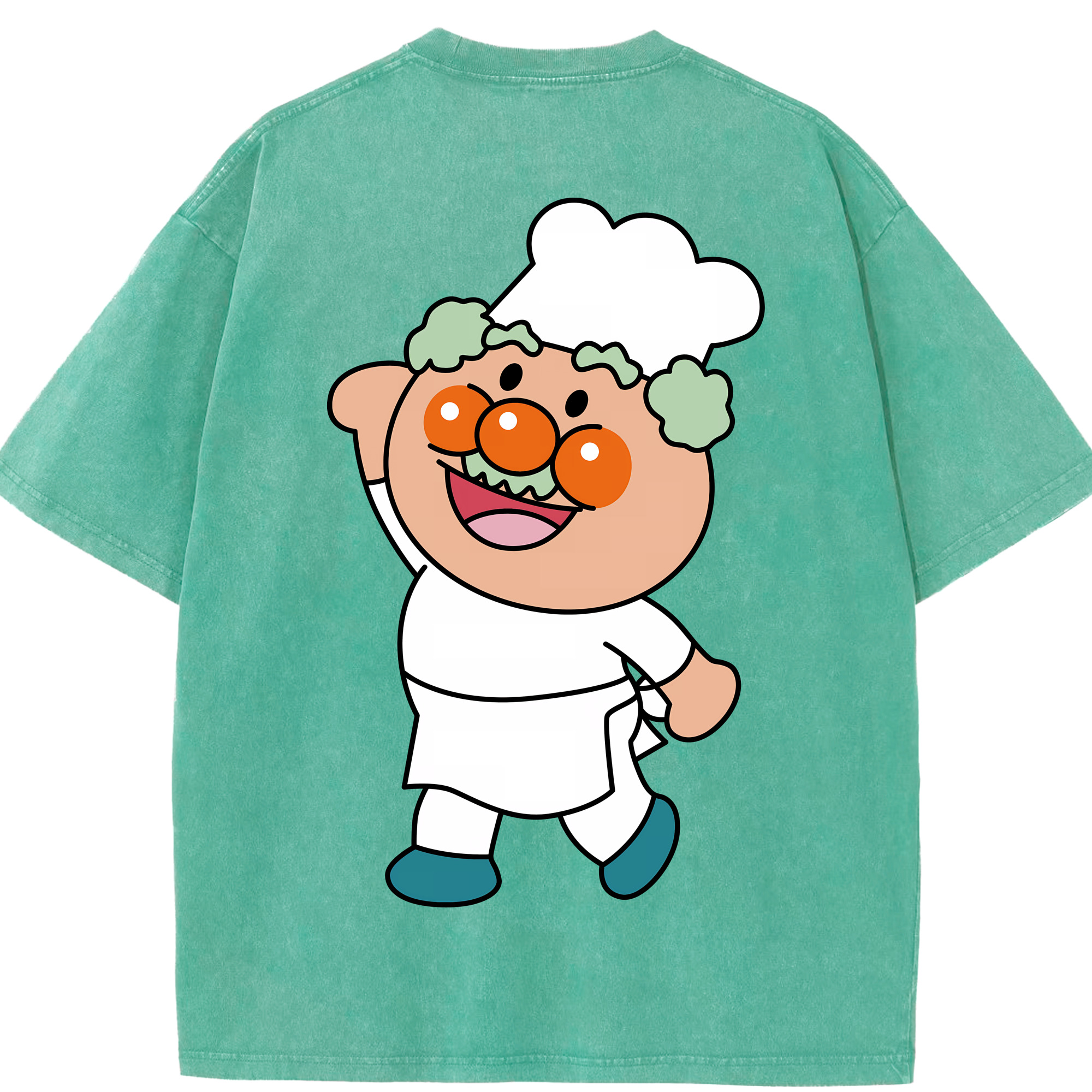 （画像用） アンパンマン Anpanman 綿100% ヴィンテージ風 半袖Tシャツ（背面プリント）
